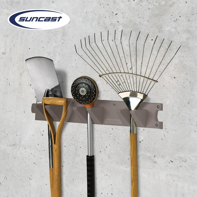Suncast 2 Pack Wall Stud Mounted Garden Tool Hanger Organizer
