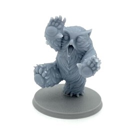 HERO Creations - Owlbear Family - RPG - Dungeons and Dragons - DND - Pathfinder - Lord of The Ring - Figurine Miniature (Gray/Unpainted) (1 Standing (Base 50mm))