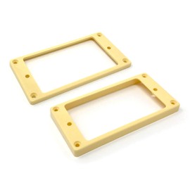 Vintage Forge Cream Flat Bottom Humbucker Pickup Mounting Ring Set (Bridge & Neck) compatible with Epiphone Guitars HR1300F-CRM