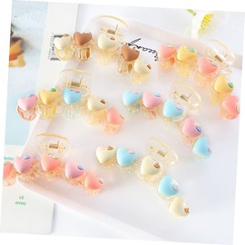 FOMIYES 6pcs Heart Shape Hair Claw Clips Large Jaw Clips for Women Hair Styling Accessory for Occasions