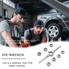 JONMON 8Pcs Metric Dies Set - Adjustable Die Wrench, M25