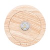 Wood Light Display Base 360 Degree Rotation Beech Grain Colorful