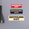 Signs ByLITA Standard Recycling Bin Sign (Ivory/Dark Brown) - Large