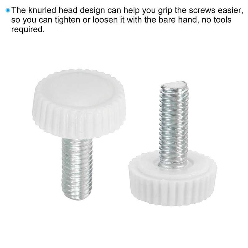 PATIKIL M5x14 mm Knurled Thumb Screws 30pcs Male Thread Round