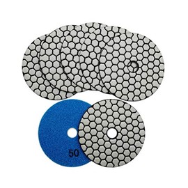 SHDIATOOL Dry Diamond Polishing Pads 4 - Inch Grit 50 for Granite Marble Stone Sanding disc7Pcs 100mm