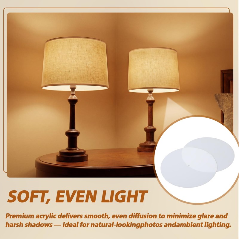 Retisee 2 Pcs Round Lamp Shade Diffuser 11.5" Diameter with