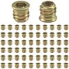 60 PCS Threaded Insert Nuts,Hex Socket Screw-in Nuts for Wooden