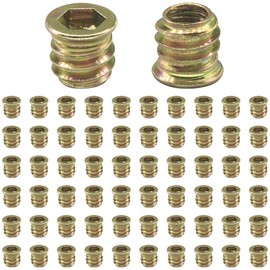 60 PCS Threaded Insert Nuts,Hex Socket Screw-in Nuts for Wooden Furnitures (M8)