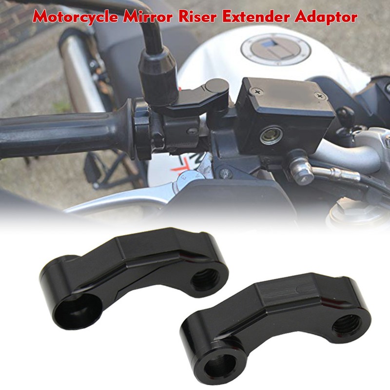 Motorcycle Mirror Riser Extender Adaptor Handlebar Mount Mirror Riser Extenders