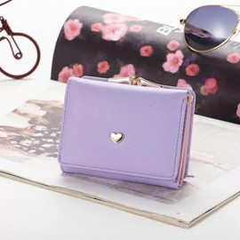 Formemory Women's Mini Wallet, Trifold Short Wallet, Compact, Cute, Heart, Ultra Lightweight, Multiple Storage, Multifunctional, Skimming Prevention, Light, Cute, Travel Wallet, Mini Wallet, Small