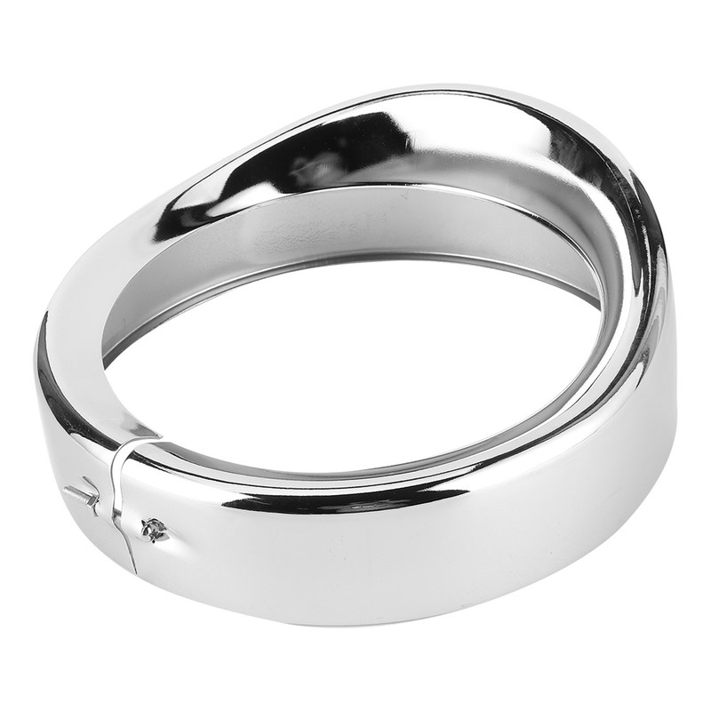 7in Silver Headlight Trim Ring Motorcycle Light for Touring Road