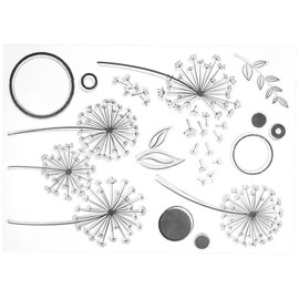 SEWACC Plant Background Theme Transparent Stamp for Journaling Scrapbooking and Album Decor Material Patterns for Creative Crafting