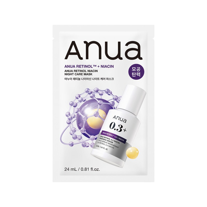 Anua Retinol Niacin Night Care Mask 24mL 10 sheets, 1