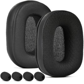 B450-XT Mod Kit Ear Pads + Mic Foam - defean Replacement Ear Cushions Cups Cover Compatible with BlueParrott B450-XT B450XT S450-XT Headset (Mesh Fabric)