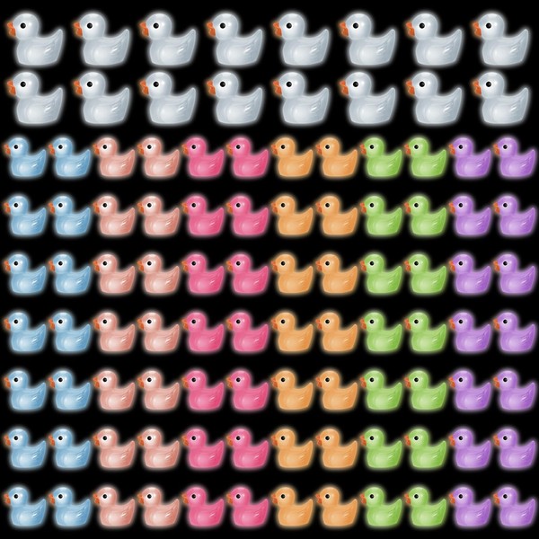 Fanshiontide Mini Ducks Pack of 100, Luminous Small Ducks Resin Mini Duck Figures Colourful Small Ducks, Miniature Figures for Aquarium, Garden, Landscape, Dollhouse, Pot Decorations for DIY
