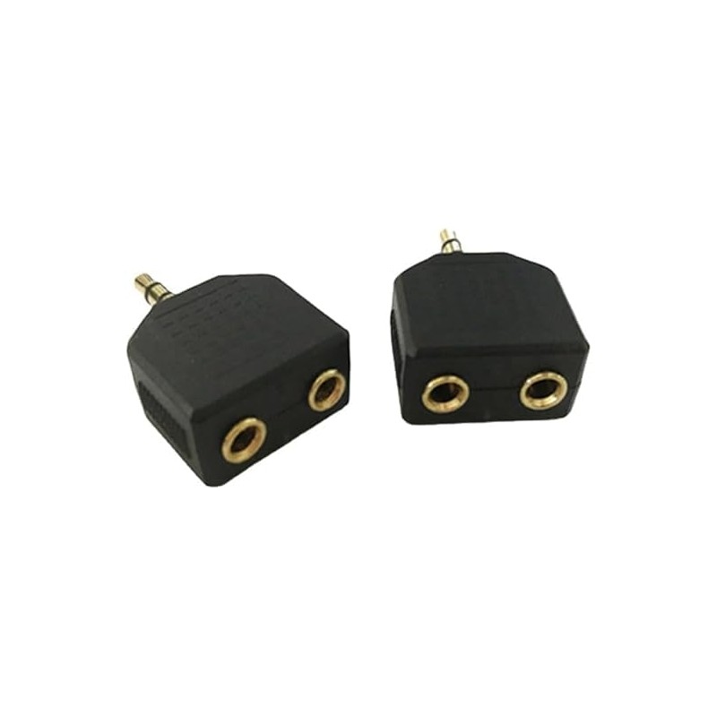3.5mm Headphone Y Splitter, 1 Plug to 2-Jack, Ideal for