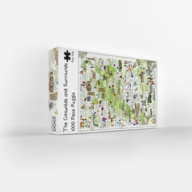 Emma Joustra Jigsaw Puzzle 'The Cotswolds & Surrounds' 1000 Piece | Great British Jigsaws | Small Batch Made | Sustainable Jigsaw Puzzles