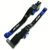 Blue Motorcycle Accessories Engrave Logo Brake & Clutch Levers Set