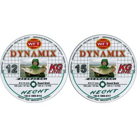 WFT Round Dynamix Pike Green 150 m Braided Line for Spin Fishing, Predatory Fish Line, Pike Line, Green Fishing Line, Diameter/Load Capacity: 0.14 mm/12 kg Load Capacity