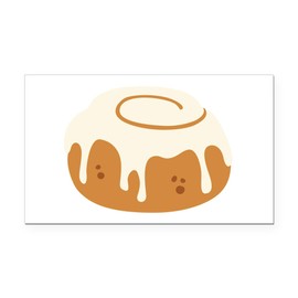 CafePress Cinnamon Bun Pastry Roll Rectangle Car Bumper Magnet
