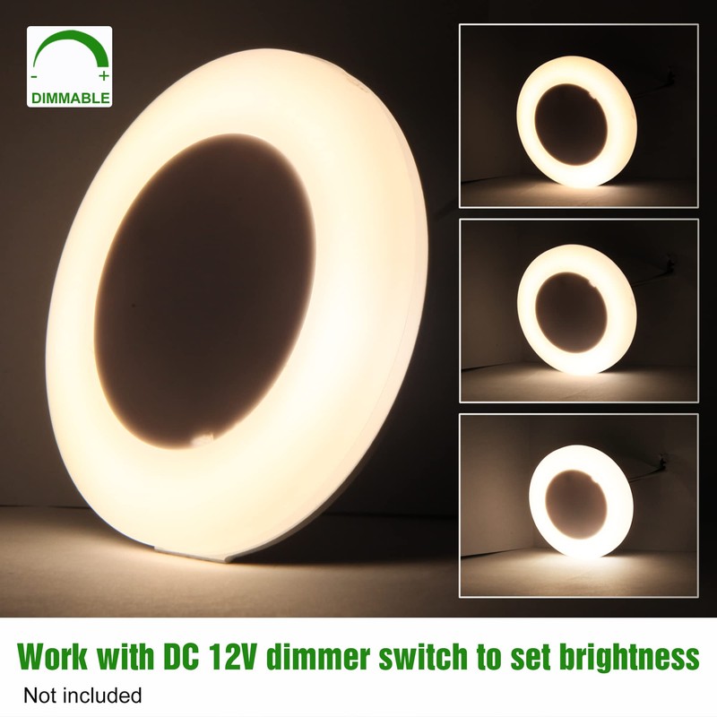 Homdec 12 Volt LED Ceiling Dome Light, 3'' LED RV