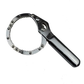 QIBAOACR Oil Filter Wrench, Adjustable Filter Removal Wrench, Suitable for filters with size 55-75mm/2.16"-2.95"，The short handle is perfect for narrow spaces，For Engine Filters of Auto (55-75mm)