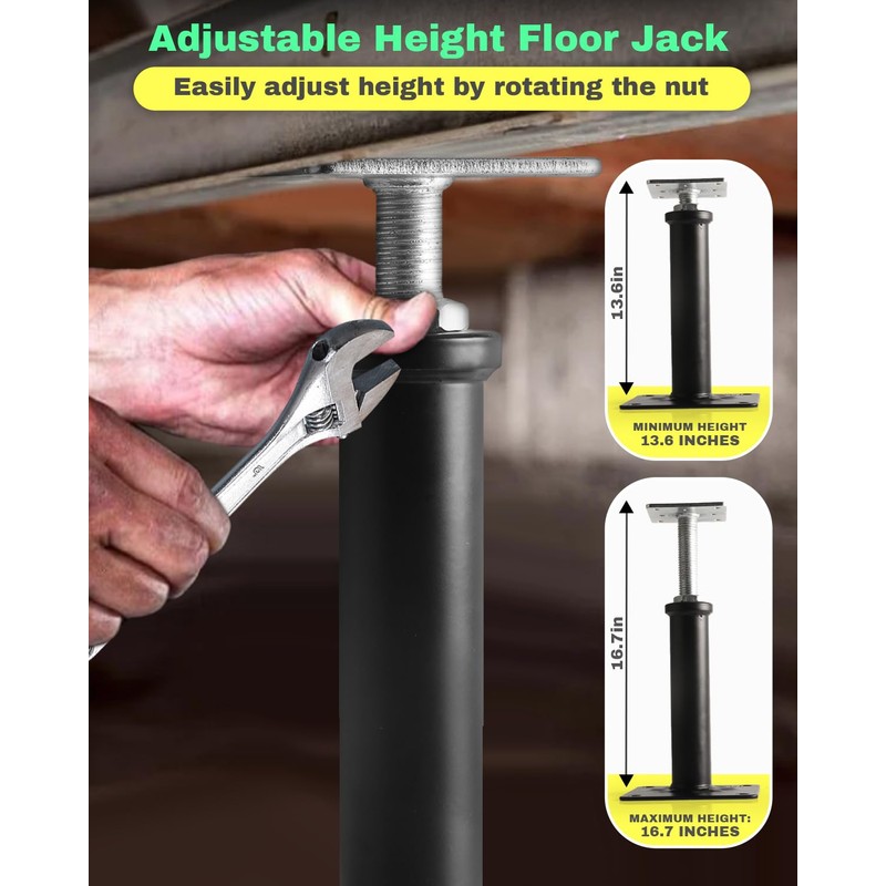 4 Pack House Floor Jacks, Adjustable Jack Post for Leveling,