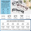 MARE AZZURO Large Square Reading Glasses +2.25 Women Lightweight Readers