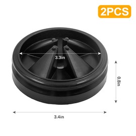 KornaDoz 2 Pack 3 3/8 Inch Garbage Disposal Splash Guard & Stopper Set, Drain Cover & Strainer, Easy Install Replacement Parts for Kitchen Sinks, Essential Home Kitchen Accessory, Black
