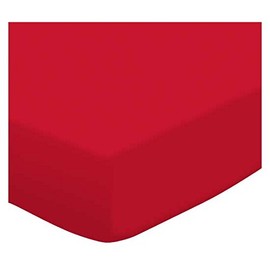 SheetWorld Fitted Basket Sheet - Solid Red Jersey Knit - Solid Colors