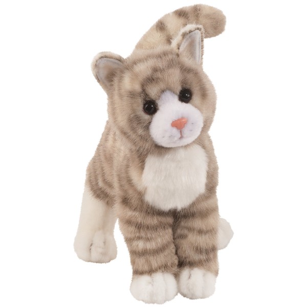 Douglas Zipper Grey Tabby Cat Plush Stuffed Animal