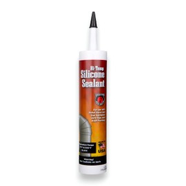 Meeco's Red Devil 601B Black High-Temperature Silicone Sealant for Pellet Stove Flues & Gas Vent Pipes (10.3 fl oz Cartridge) - Ready to Use - Made in The USA