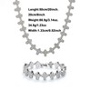 Xikui Rhinestone Cross-style Cuban Chain, Silver-plated Gold-plated Bling Necklace, 13MM