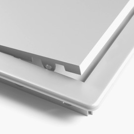 Awenta 150 x 250 mm Plastic Access Panel Door - White Opening Flap Cover Plate - Inspection Hatch - Door Latch - Concealed Hinge - Removable Door - Paintable Smooth Surface (6 x 10 Inches)