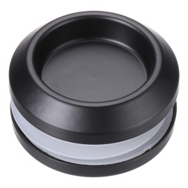 PATIKIL Round Sliding Glass Door Handle, 304 Stainless Steel Back-to-Back Bathroom Door Handles Pull Knob 2.3" OD with Screw for Shower Balcony Office Sliding Doors, Black