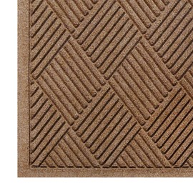 WaterHog Fashion Diamond-Pattern Commercial Grade Entrance Mat, Indoor/Outdoor Medium Brown Floor Mat 3' Length x 2' Width, Medium Brown by M+A Matting