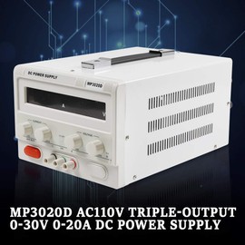 OCASAMI AC 110V 0-30V 0-20A DC Power Supply Regulated, High Precision Variable Geregelte Stromversorgung Variable Digital Laboratory Regulated DC Bench Power Supply Regulated Variable Power