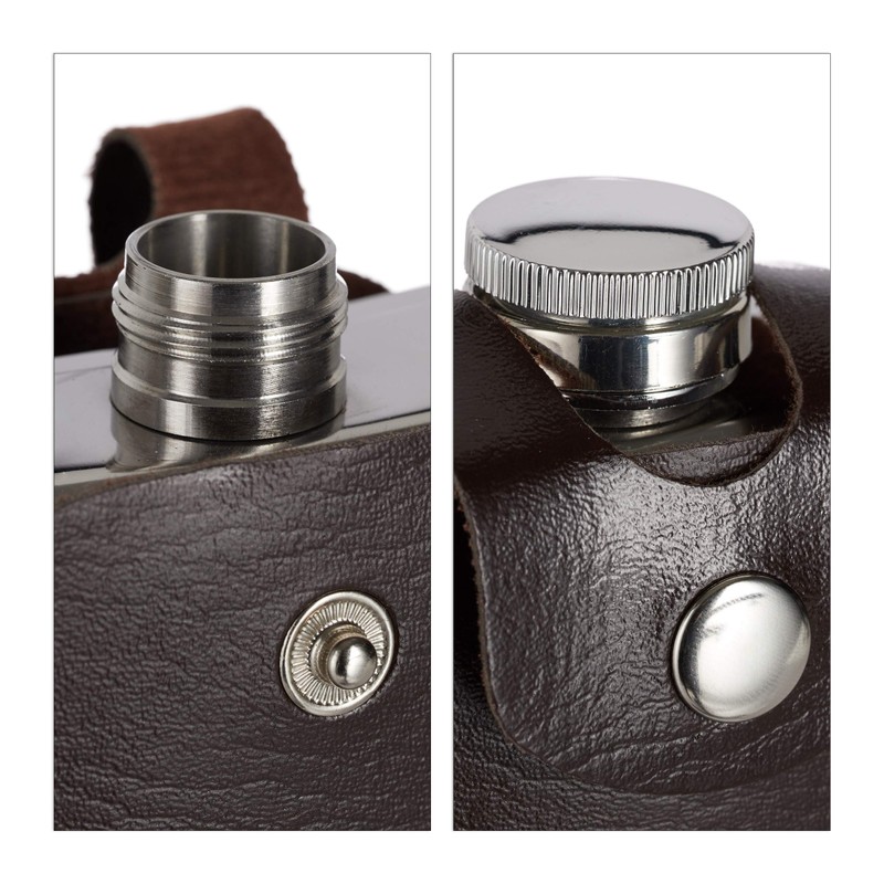 Relaxdays XXL Stainless Steel Hip Flask, High-Quality Flask for Hanging,