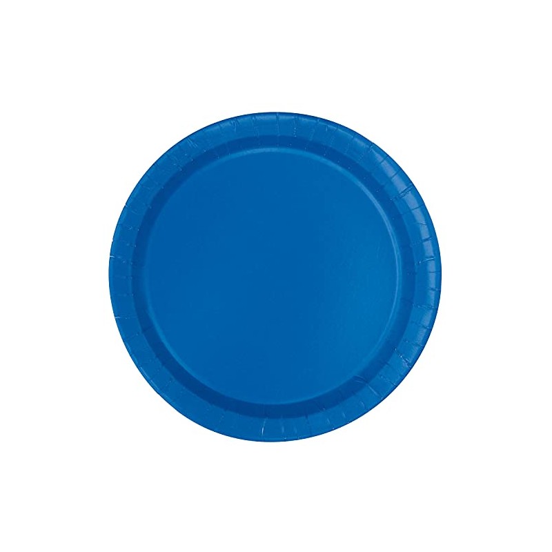 Unique 31770EU Eco-Friendly Paper Plates-23 cm-Royal Blue Colour-16 Count (Pack