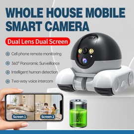 Denash Pet Camera Home Security Camera,1080P Indoor Movable Cameras,2 Way Talk,Motion Detection,Night Vision,Wireless House Movable Cameras with APP Remote Control for Cats Dogs