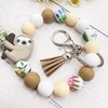 Fuqimanman2020 Sloth Keychain Cute Animal Sloth Silicon Bead Keychain for