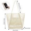 LQTSLFM Beach Tote Bags for Women, Foldable Mesh Beach Bag,