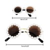 CATSELURRY Cat Dogs Sunglasses Funny Pet Glasses Round Pearl Cat