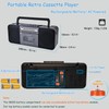 Portable Cassette Tape Player Recorder,AM/FM/SW Radio with Bluetooth,USB/SD, Big 10W