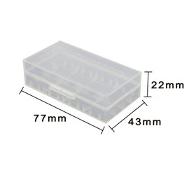 STEPMAX 10 Pack Plastics Storage Case Holder Box for 18650 CR123 CR123A 16340 Battery Clear