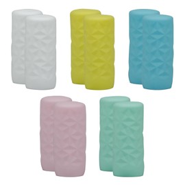 10 Pack Silicone Bottle Covers, Leak-Proof Travel Sleeves for Toiletries, Elastic Fit Travel Size Bottles, Cruise & Beach Essentials for Men Women (10 Pcs-Pink+Green+White+Blue+Yellow)