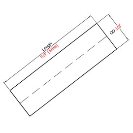 Podavelle 3.5 Inch 89mm OD Aluminum Intercooler Pipe Piping Air Intake Tube Straight 11.8" 300mm Long, Brushed Finish, Pack of 2