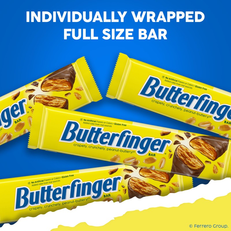 Butterfinger Full Size Candy Bar, 18 Count, Crispety Crunchety Peanut-Buttery