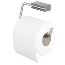 Tiger Cliqit Toilet Roll Holder, Stainless Steel, Dark Grey, 14.7 x 8.4 x 2.7 cm