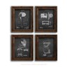 Bathroom Decor Set of 4 Art Prints Unframed Toilet Paper